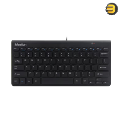 Meetion K400 Mini Wired Keyboard – UV-Printed Keycaps, 12 Multimedia Shortcuts, Silent Keys, Plug & Play