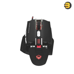 Meetion M975 Wired Gaming Mouse – RGB DPI Sync Lighting, USB-C, 3D Non-Slip Roller, Ergonomic Design