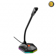 Meetion MC13 RGB Gooseneck Gaming Microphone – Multi-Angle Adjustable, Omnidirectional Core, Low-Latency Audio