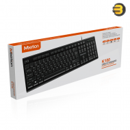 Meetion K100 Waterproof USB Wired Keyboard – Silent Keys, UV-Coated Durability, Plug & Play