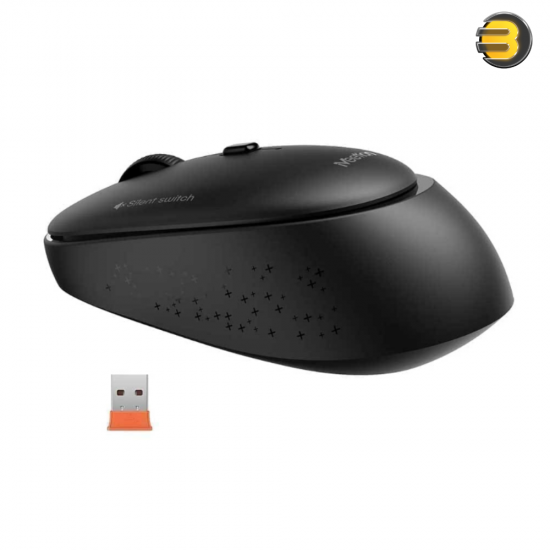 Meetion R571 Black Wireless Mouse – 1600 DPI 2.4GHz Optical, 3-Button Ambidextrous Design, 10m Range, Ergonomic Shape, Auto-Sleep Meetion R571 Black Wireless Mouse – 1600 DPI 2.4GHz Optical, 3-Button Ambidextrous Design, 10m Range, Ergonomic Shape, Auto-Sleep