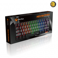 MeeTion MK005 RGB 60% Wired Gaming Keyboard – Blue Switch, Ergonomic Design, Space-Saving Layout