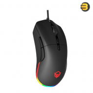 MEETION GM20 GAMING MOUSE – 12000 DPI, RGB Backlit, Ergonomic Design, Macro Support, USB Braided Cable, 6D Soft-Touch Switch, Plug & Play