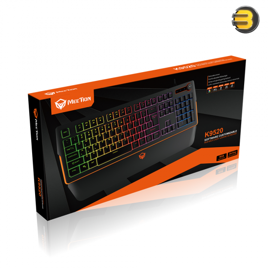 Meetion K9520 RGB Gaming Keyboard – Arabic Layout & Magnetic Wrist Rest