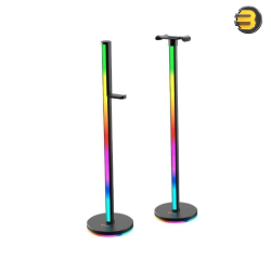 Meetion BK300 RGB Gaming Headset Stand with Smart Lighting Towers – USB-C Ambient Light