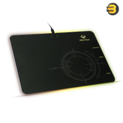 Meetion P010 RGB Backlit Gaming Mouse Pad – Non-Slip Rubber Base, High-Light Transmittance Organic Glass, Fantastic RGB Effects