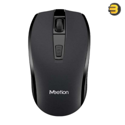 Meetion R560 Wireless Mouse – 1600 DPI 2.4GHz Optical, 3-Button Ambidextrous Design, 10m Range, Ergonomic Shape, Gray