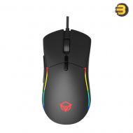 Meetion 2023 RGB Backlit Gaming Mouse – 12000 DPI Optical Sensor, Ergonomic Design, Customizable RGB Lighting, Macro Programming, and Braided Cable for Precision Gaming