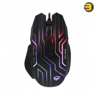 Meetion GM22 Dazzling Gaming Mouse – 4800 DPI Optical Sensor, Ergonomic Right-Hand Design, RGB Backlighting with 16.8M Colors, Macro Programming, and Plug & Play Functionality for Enhanced Gaming Performance