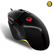 Meetion G3325 Programmable Gaming Mouse – 5000 DPI Adjustable Sensor, Ergonomic Streamlined Design, 10 RGB Backlit Modes, Soft-Touch Coating, and 7 Programmable Buttons for Precision Gaming