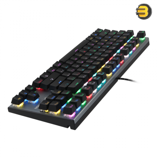 Meetion MK04TKL Arabic Mechanical Keyboard – RGB Backlit & Blue Switches
