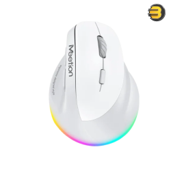 Meetion BTM010L Right-Handed Ergonomic Wireless & Bluetooth Mouse (White)