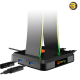 Meetion U002 RGB Gaming Headset Stand – 4 USB Ports & Mouse Bungee