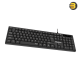 Meetion K300 Black  Ergonomic USB Wired Keyboard – Silent Keys, UV-Printed Durability, 1.8m Cable, Plug & Play