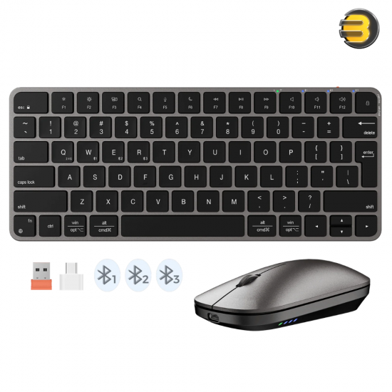 Meetion Ikey C210 Wireless Keyboard & Mouse Combo – 4-Mode & Arabic Layout