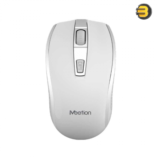 Meetion R560 Wireless Mouse – 1600 DPI 2.4GHz Optical, 3-Button Ambidextrous Design, 10m Range, Ergonomic Shape, White Meetion R560 Wireless Mouse – 1600 DPI 2.4GHz Optical, 3-Button Ambidextrous Design, 10m Range, Ergonomic Shape, White