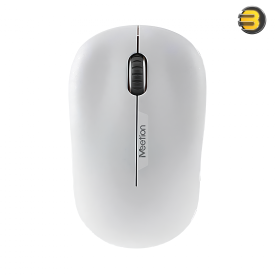 Meetion R545 Wireless Mouse White – 1600 DPI 2.4GHz Optical Mouse, 3-Button Ambidextrous Design, 10m Range, 5 Colors