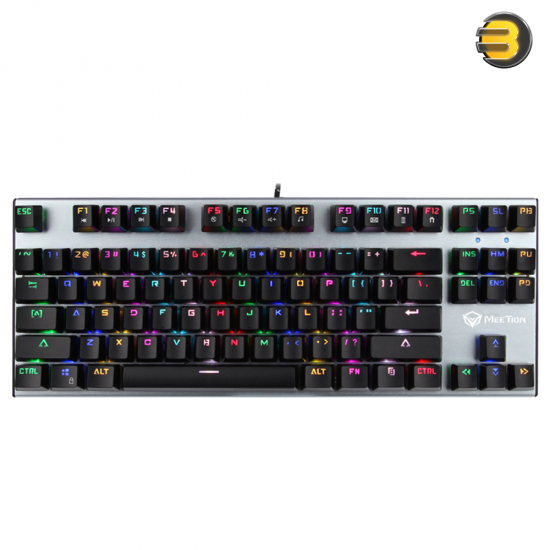 Meetion MK04TKL Arabic Mechanical Keyboard – RGB Backlit & Blue Switches