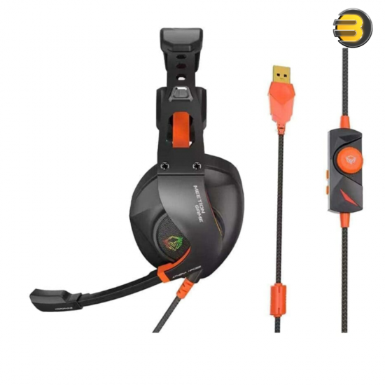 Meetion HP099 RGB 7.1 Stereo Wired Gaming Headset USB Meetion HP099 RGB wired gaming headset with noise cancelling mic and 50mm stereo drivers