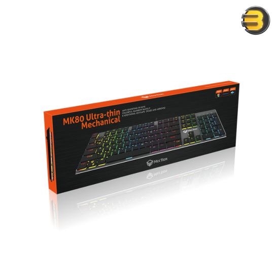 Meetion MK80 Arabic Mechanical Keyboard – Ultrathin & Blue Switches