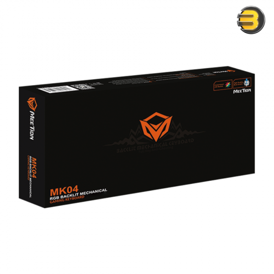 Meetion MK04TKL Arabic Mechanical Keyboard – RGB Backlit & Blue Switches