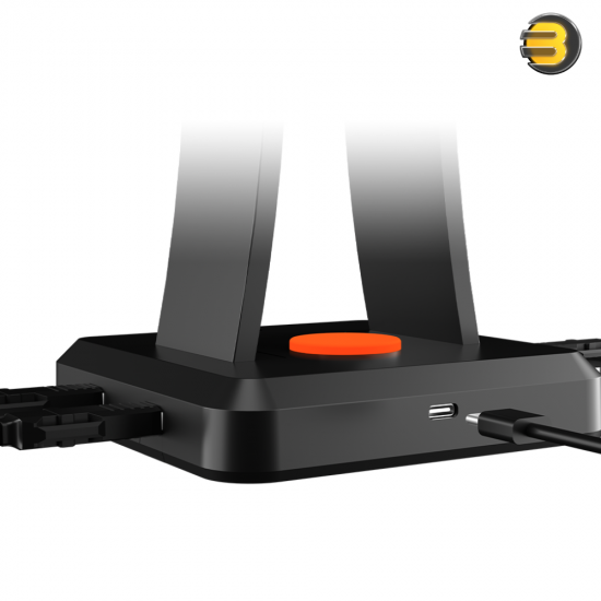 Meetion U002 RGB Gaming Headset Stand – 4 USB Ports & Mouse Bungee