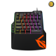 Meetion One-Hand KB015 Rainbow Backlit Gaming Keyboard – Ergonomic Design, Universal Compatibility, Customizable Lighting Meetion One-Hand KB015 Rainbow Backlit Gaming Keyboard – Ergonomic Design, Universal Compatibility, Customizable Lighting