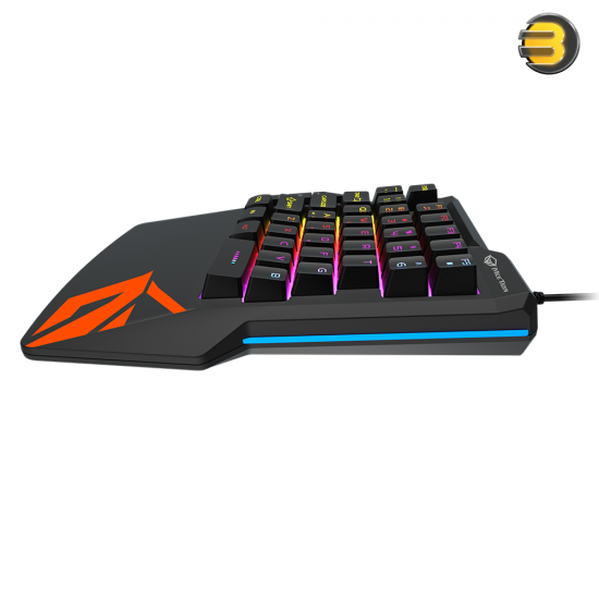 Meetion One-Hand KB015 Rainbow Backlit Gaming Keyboard – Ergonomic Design, Universal Compatibility, Customizable Lighting Meetion One-Hand KB015 Rainbow Backlit Gaming Keyboard – Ergonomic Design, Universal Compatibility, Customizable Lighting