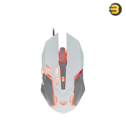Meetion M915 Wired Gaming Mouse White – 8-Level DPI (Up to 2400), RGB Backlight Sync, Durable Switches, Plug & Play