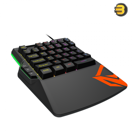 Meetion One-Hand KB015 Rainbow Backlit Gaming Keyboard – Ergonomic Design, Universal Compatibility, Customizable Lighting Meetion One-Hand KB015 Rainbow Backlit Gaming Keyboard – Ergonomic Design, Universal Compatibility, Customizable Lighting