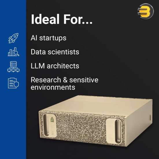 NVIDIA DGX Spark ultra-compact AI workstation with GB10 Grace Blackwell Superchip, 128GB unified memory, 4TB NVMe SSD and Wi-Fi 7 connectivity