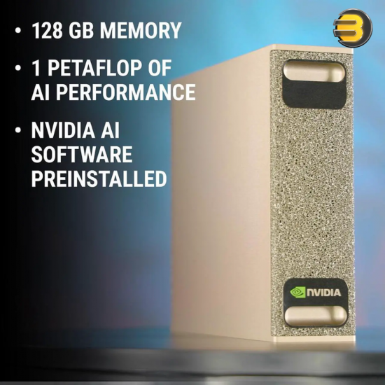 NVIDIA DGX Spark ultra-compact AI workstation with GB10 Grace Blackwell Superchip, 128GB unified memory, 4TB NVMe SSD and Wi-Fi 7 connectivity
