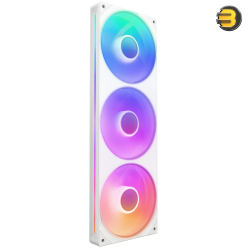 NZXT F360 RGB Core 360mm Single-Frame RGB Fan Unit White – PWM, FDB & 5V ARGB