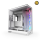 NZXT H9 Flow RGB White Large Dual-Chamber Mid-Tower PC Case NZXT H9 Flow RGB White large dual-chamber mid-tower PC case with dark tinted tempered glass, F420 RGB Core front fan, and back-connect ATX motherboard support