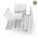 NZXT H9 Flow RGB White Large Dual-Chamber Mid-Tower PC Case NZXT H9 Flow RGB White large dual-chamber mid-tower PC case with dark tinted tempered glass, F420 RGB Core front fan, and back-connect ATX motherboard support