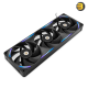 NZXT F360X 360mm performance RGB single-frame fan in matte black with brushed aluminum accents, 30mm thick profile, and LCP blades for high static pressure