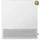 NZXT H5 Flow RGB White compact mid-tower PC case with ultra-clear tempered glass, included F360 RGB Core front fan, and high-performance mesh filters