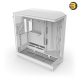 NZXT H9 Flow RGB White Large Dual-Chamber Mid-Tower PC Case NZXT H9 Flow RGB White large dual-chamber mid-tower PC case with dark tinted tempered glass, F420 RGB Core front fan, and back-connect ATX motherboard support