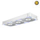 NZXT F360X 360mm performance RGB single-frame fan in white with brushed aluminum accents, 30mm thick profile, and LCP blades for high static pressure