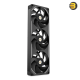 NZXT F360X 360mm performance RGB single-frame fan in matte black with brushed aluminum accents, 30mm thick profile, and LCP blades for high static pressure
