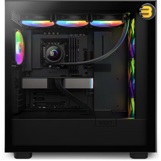NZXT Kraken RGB 360mm - RL-KR360-B1- AIO RGB CPU Liquid Cooler - LCD Display - 3 x F120RGB Core Fans Radiator Fans Black LGA 1700 / AM5 Compatible
