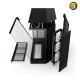 NZXT H9 Flow RGB Black large dual-chamber mid-tower PC case with dark tinted tempered glass, F420 RGB Core front fan, and back-connect ATX motherboard support
