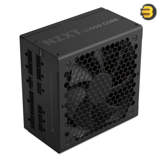 NZXT C1000 Gold Core ATX 3.1 1000W fully modular power supply with 80 PLUS Gold, 135mm FDB PWM fan, Zero RPM mode, and native PCIe Gen 5.1 12V-2x6 connector