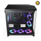 NZXT H9 Flow RGB Black large dual-chamber mid-tower PC case with dark tinted tempered glass, F420 RGB Core front fan, and back-connect ATX motherboard support