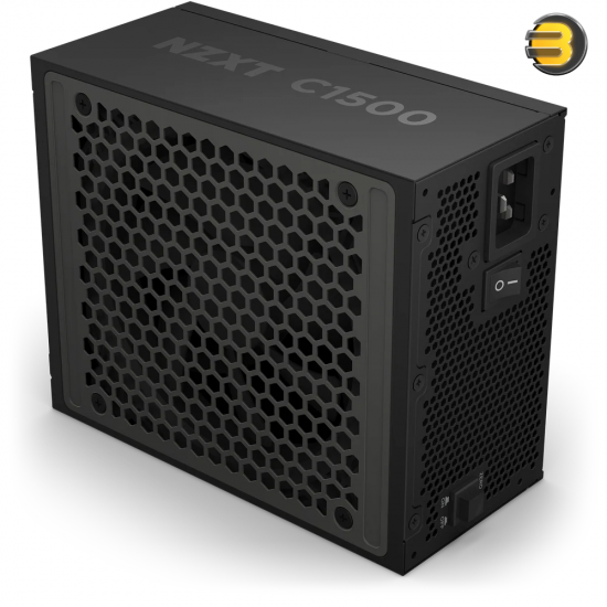 NZXT C1500 Platinum ATX 3.1 1500W fully modular power supply with 100% Japanese capacitors, 140mm ML bearing fan, Zero Fan mode, and dual 16-Pin PCIe 5.1 connectors