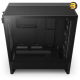 NZXT H5 Flow RGB Black compact mid-tower PC case with ultra-clear tempered glass, included F360 RGB Core front fan, and high-performance mesh filters
