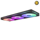 NZXT F420 RGB Core 420mm single-frame RGB case fan unit in matte black with hub-mounted addressable LEDs, fluid dynamic bearing, and single-cable PWM setup