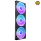 NZXT F420 RGB Core 420mm single-frame RGB case fan unit in matte black with hub-mounted addressable LEDs, fluid dynamic bearing, and single-cable PWM setup