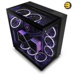 NZXT H9 Elite - All Black - CM-H91EB-01 - Premium Dual-Chamber - Mid-Tower - RGB Fans - Case