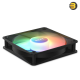NZXT F120 RGB Core 120mm black case fan with hub-mounted addressable RGB LEDs, fluid dynamic bearing, and 4-pin PWM control for optimal airflow